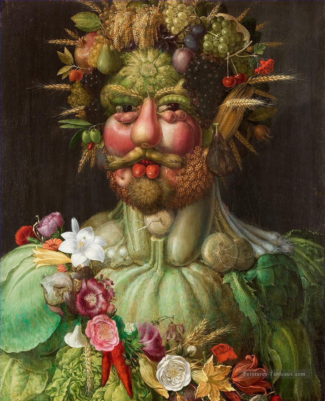 Rudolf II de Habsbourg en Vertumnus Giuseppe Arcimboldo Peintures à l'huile
